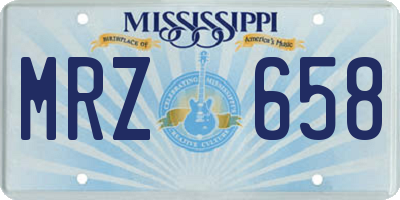 MS license plate MRZ658