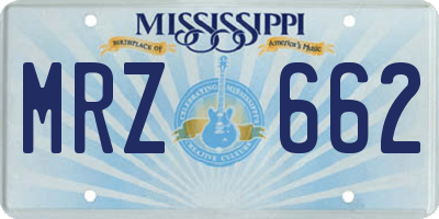 MS license plate MRZ662