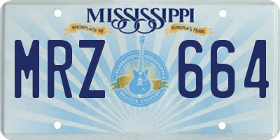 MS license plate MRZ664