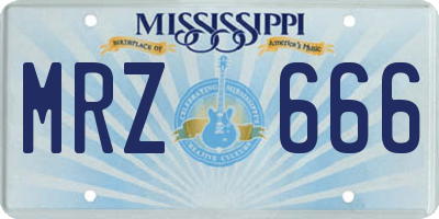 MS license plate MRZ666