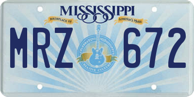 MS license plate MRZ672