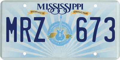 MS license plate MRZ673