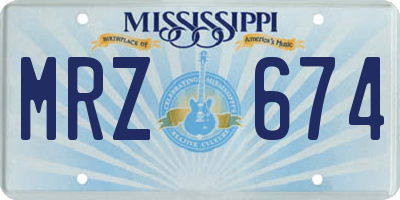 MS license plate MRZ674