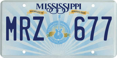 MS license plate MRZ677
