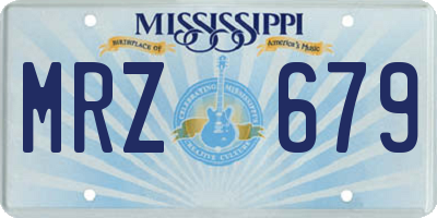 MS license plate MRZ679