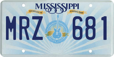 MS license plate MRZ681