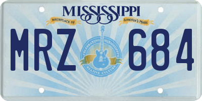 MS license plate MRZ684