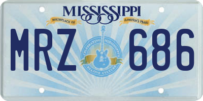 MS license plate MRZ686
