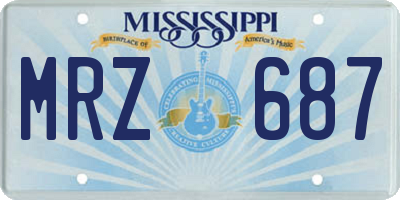 MS license plate MRZ687