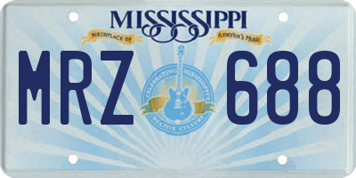 MS license plate MRZ688