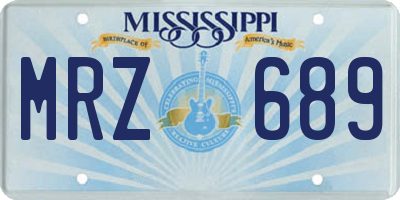 MS license plate MRZ689