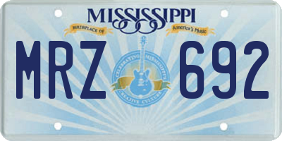 MS license plate MRZ692