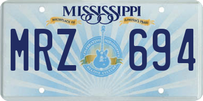 MS license plate MRZ694
