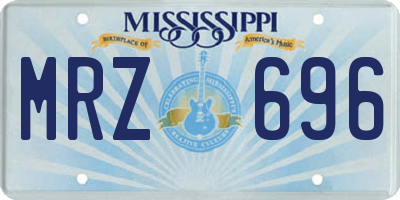 MS license plate MRZ696