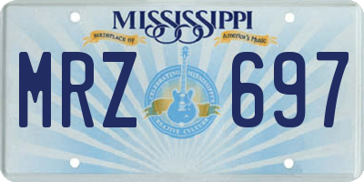 MS license plate MRZ697