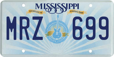 MS license plate MRZ699