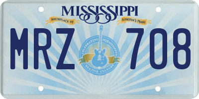 MS license plate MRZ708