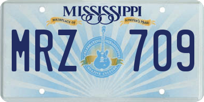 MS license plate MRZ709