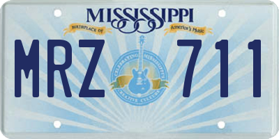 MS license plate MRZ711
