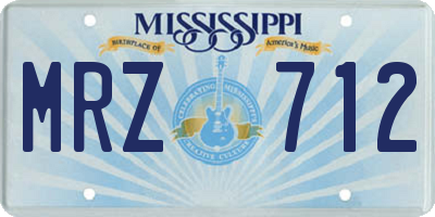 MS license plate MRZ712
