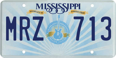 MS license plate MRZ713