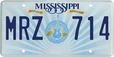 MS license plate MRZ714