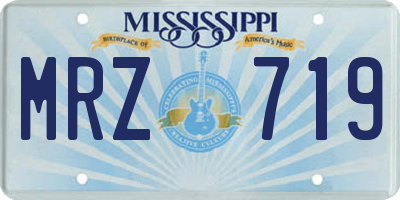 MS license plate MRZ719