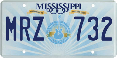 MS license plate MRZ732