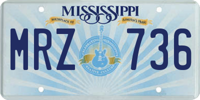 MS license plate MRZ736