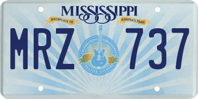 MS license plate MRZ737