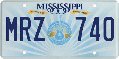 MS license plate MRZ740