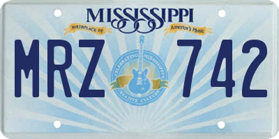 MS license plate MRZ742