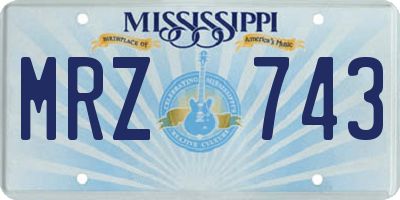MS license plate MRZ743