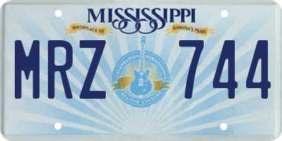 MS license plate MRZ744