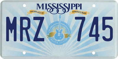 MS license plate MRZ745