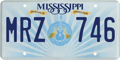 MS license plate MRZ746