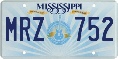 MS license plate MRZ752