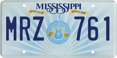 MS license plate MRZ761