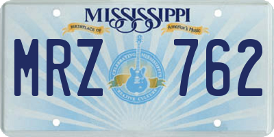 MS license plate MRZ762