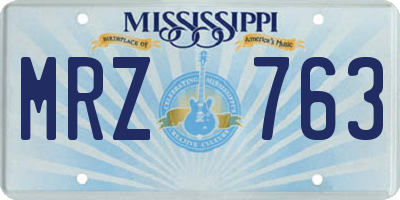 MS license plate MRZ763