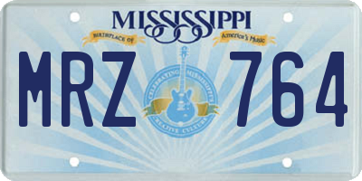 MS license plate MRZ764