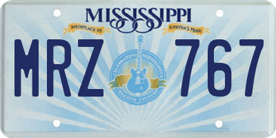 MS license plate MRZ767