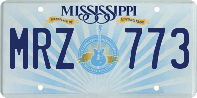 MS license plate MRZ773