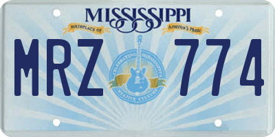 MS license plate MRZ774
