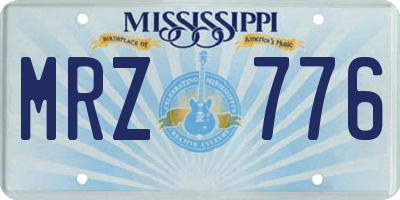 MS license plate MRZ776