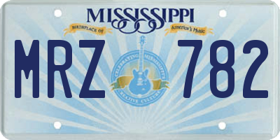 MS license plate MRZ782
