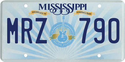 MS license plate MRZ790
