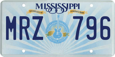 MS license plate MRZ796