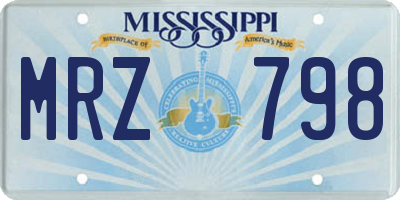 MS license plate MRZ798