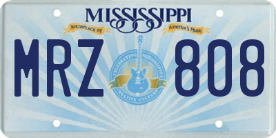 MS license plate MRZ808